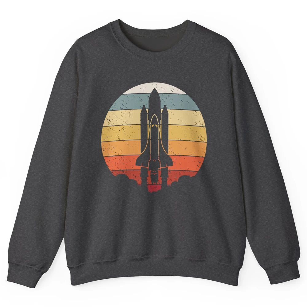 Vintage Astronaut Spaceship Spacecraft Spaceman Astrology Unisex Crewneck Sweatshirt