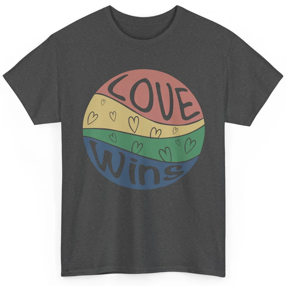 Vintage Love Wins LGBT Gay Pride Month Love Is Love Classic Unisex T-Shirt