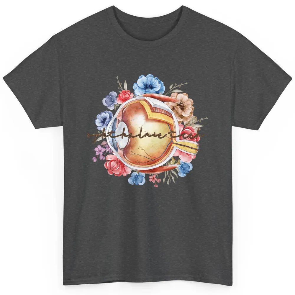 Floral Anatomical Eye Ophthalmic Tech Optometry Tech Life Classic Unisex T-Shirt