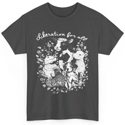 Floral Liberation For All Vegan Pet Vegetarian Animal Rights Classic Unisex T-Shirt