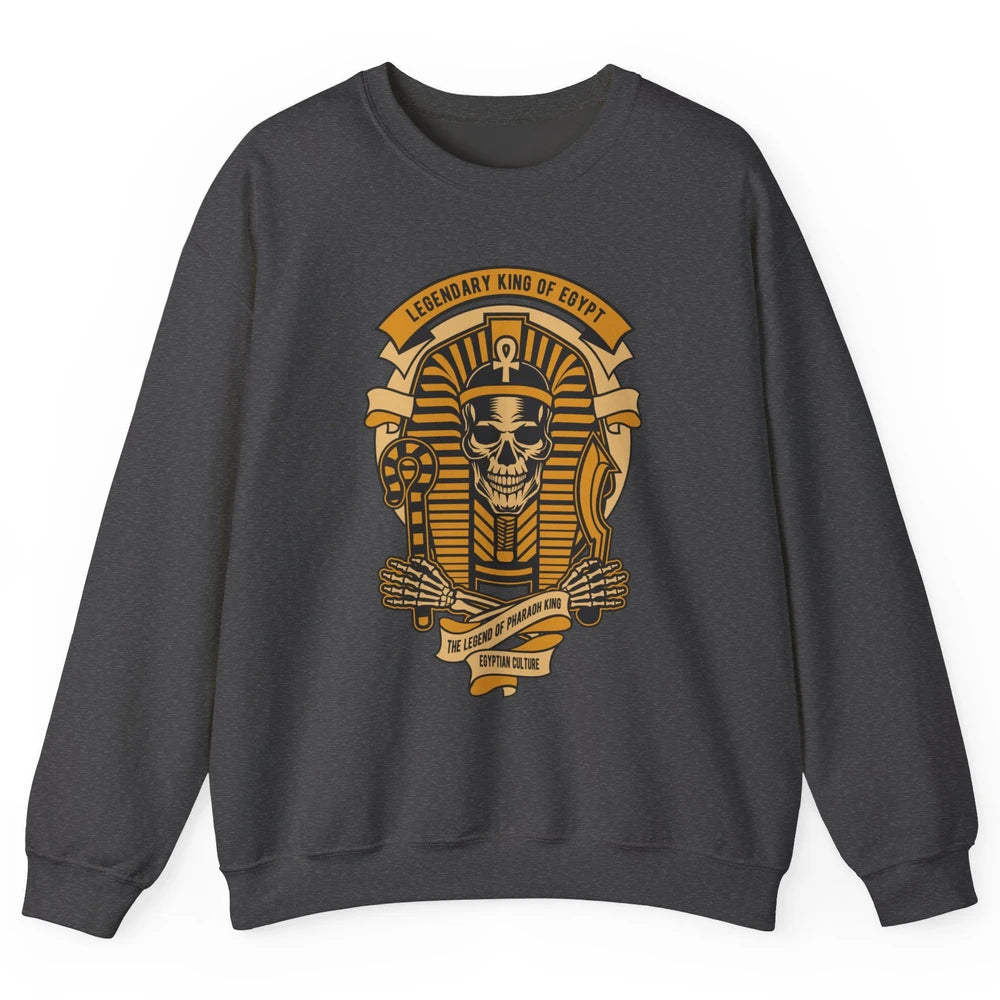 Ancient Egyptian Pyramid Golden King Tut Pharaoh Tutankhamun Unisex Crewneck Sweatshirt