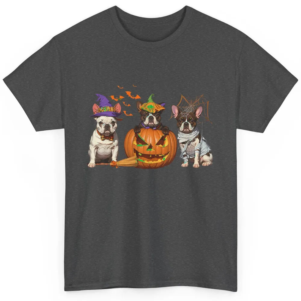 French Bulldog Witch Mummy Pumpkin Halloween Spooky Season Classic Unisex T-Shirt