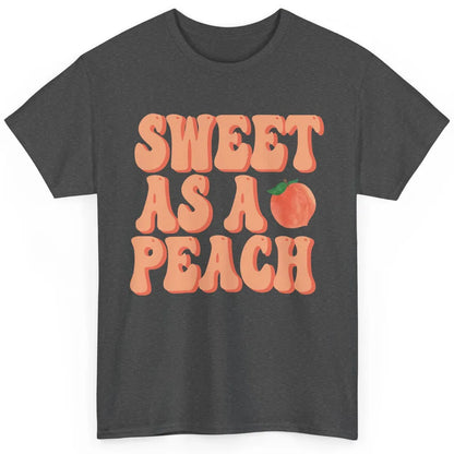 Sweet As A Peach Retro 70s Peachy Summer Fruit Peach Lovers Classic Unisex T-Shirt