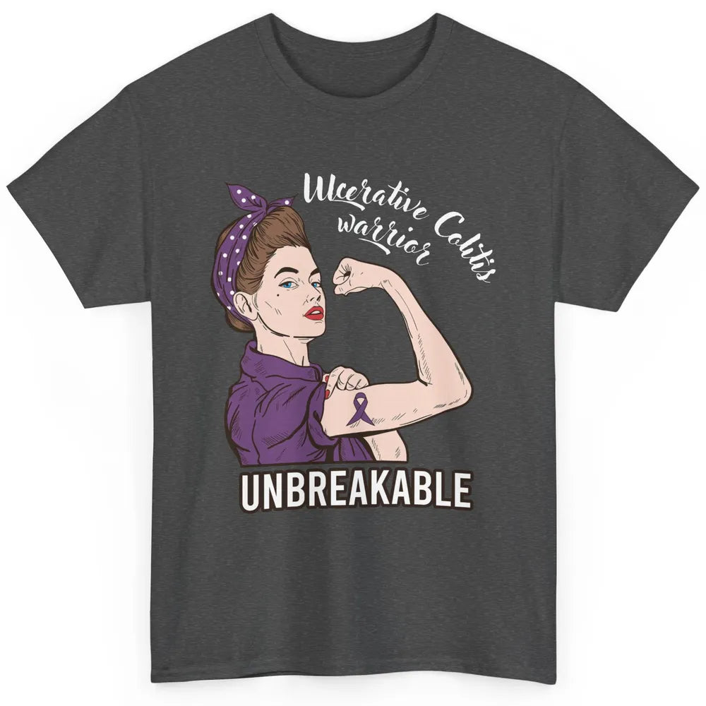 Ulcerative Colitis Warrior Unbreakable With Strong Woman Classic Unisex T-Shirt