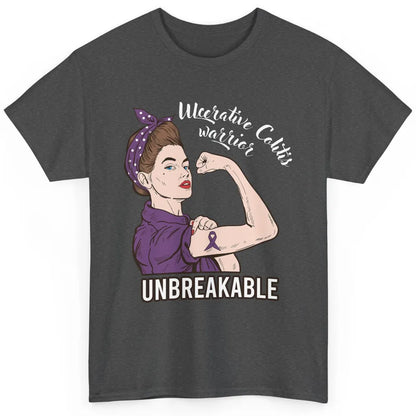 Ulcerative Colitis Warrior Unbreakable With Strong Woman Classic Unisex T-Shirt