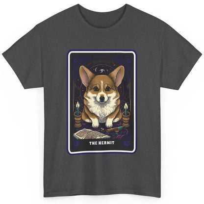 Corgi Witch The Hermit Tarot Card Halloween Corgi Dog Mom Classic Unisex T-Shirt