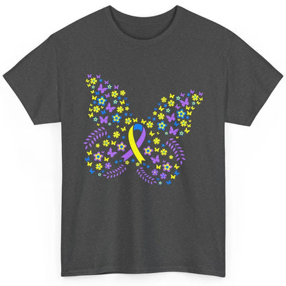 Cute Butterfly Bladder Cancer Awareness Warrior Ribbon Fight Classic Unisex T-Shirt