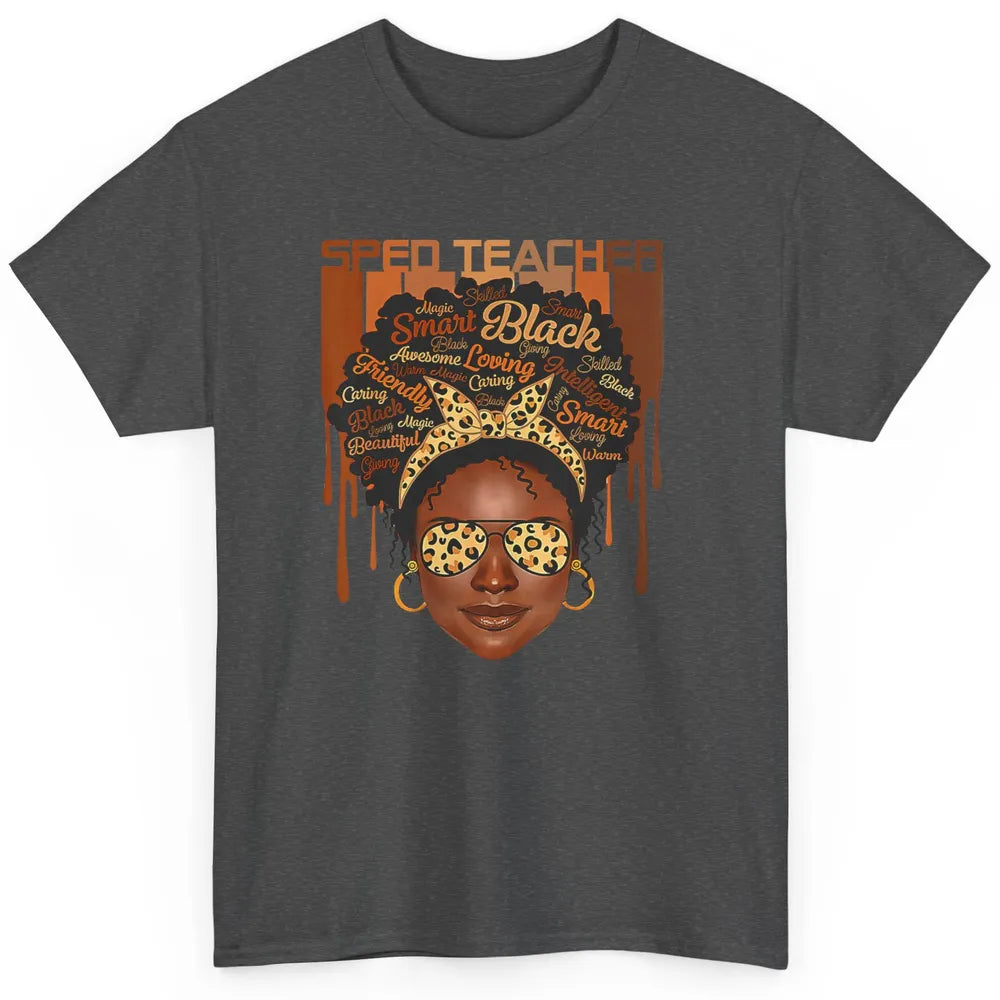 Black Woman Sped Teacher Afro Melanin Special Education SLP Classic Unisex T-Shirt