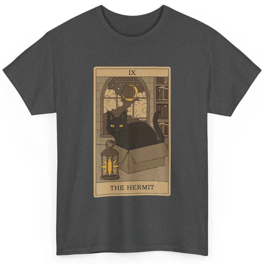 The Hermit Black Cat Tarot Card Reader Gothic Occult Cosmic Classic Unisex T-Shirt