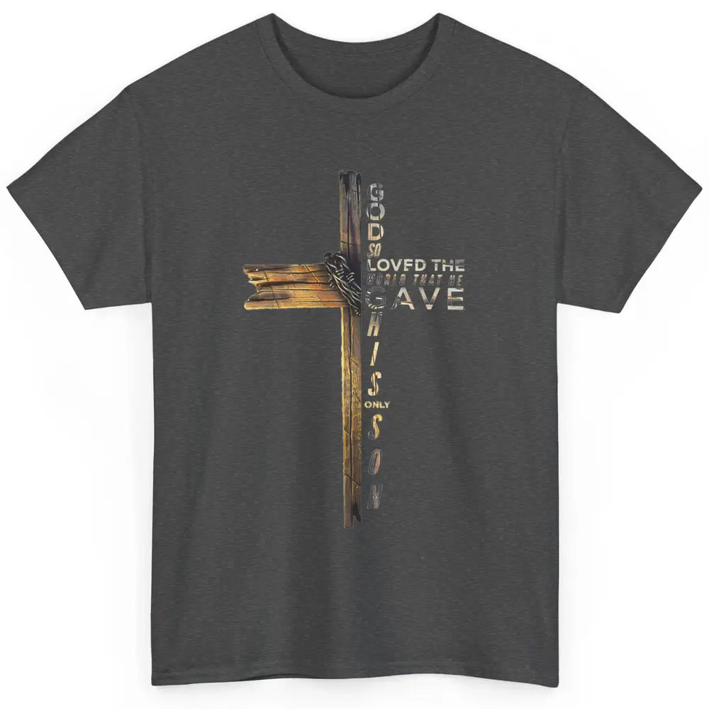 Cross Jesus Christian Bible Verse Religious Faith God Retro Classic Unisex T-Shirt