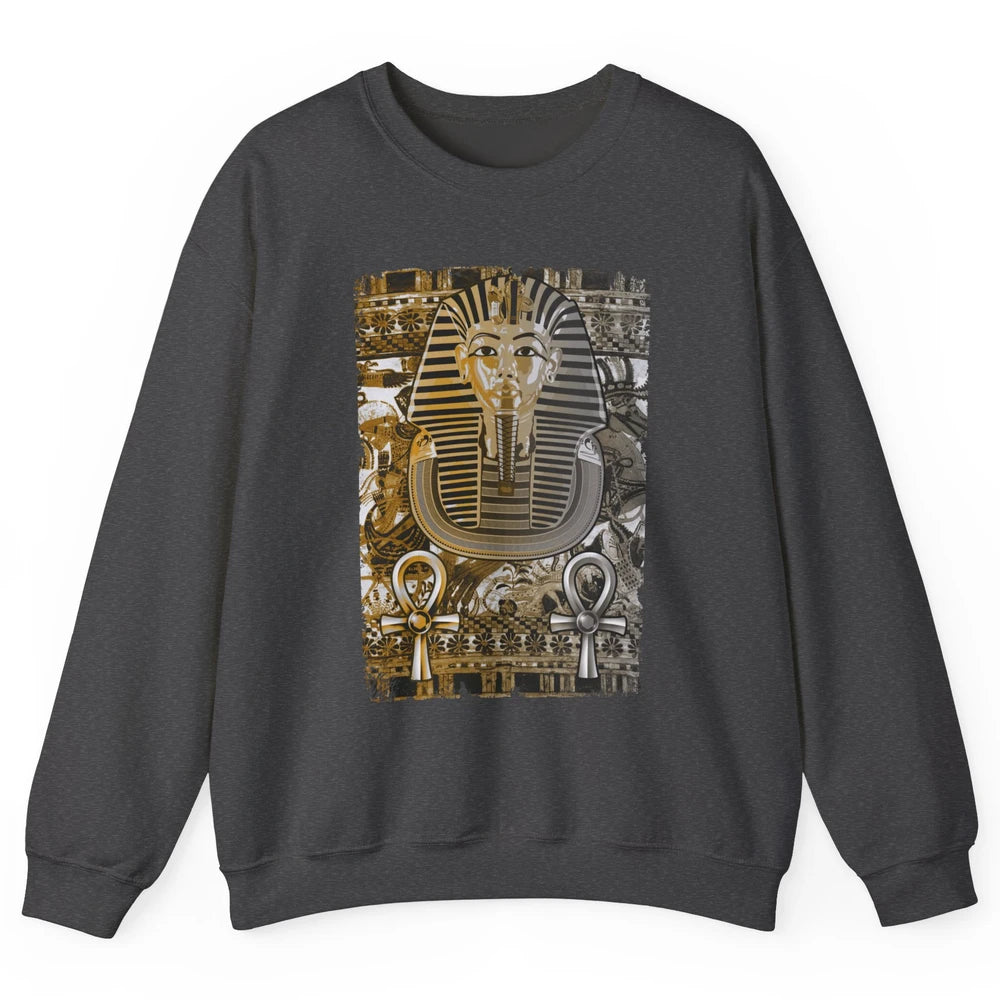 Ancient Egyptian Pyramid Golden King Tut Pharaoh Tutankhamun Unisex Crewneck Sweatshirt