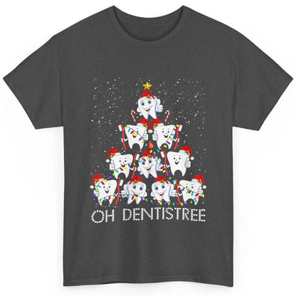 Merry Christmas Dentistree Xmas Tree Lights Dentist Teeth Classic Unisex T-Shirt