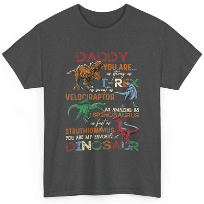 Dinosaur Daddy You Are As Strong As T-Rex Daddysaurus Gift Classic Unisex T-Shirt