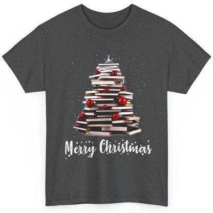 Funny Book Christmas Tree Book Reading Lovers Chritmas Gift Classic Unisex T-Shirt