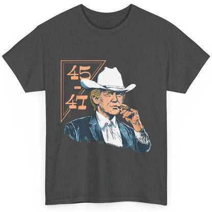 Donald Trump 2024 45 47 Vintage Cowboy Rodeo Western Country Trump Political Classic Unisex T-Shirt