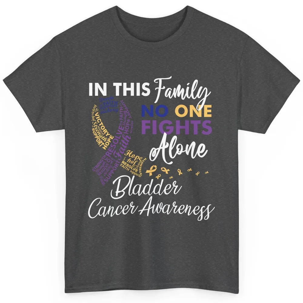 Bladder Cancer Awareness In This Family No One Fight Alone Classic Unisex T-Shirt