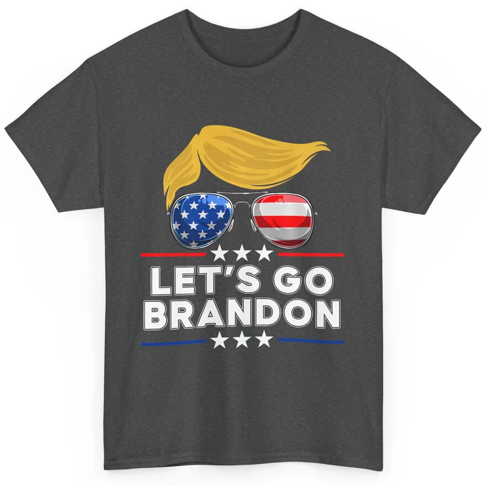 US Flag Glasses Trump Let's Go Brandon Conservative Liberal Classic Unisex T-Shirt