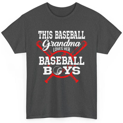 Baseball Grandma Loves Her Baseball Boys Proud Baseball Nana Classic Unisex T-Shirt