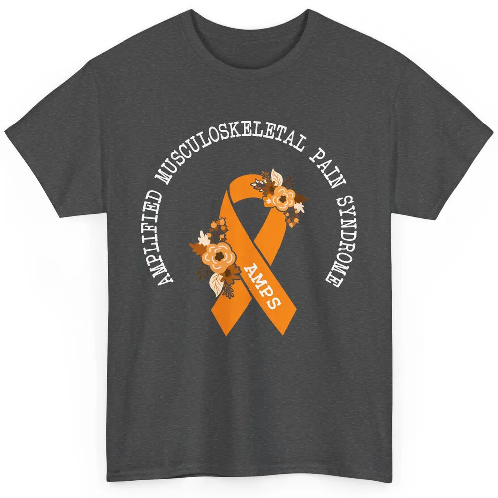 Amplified Musculoskeletal Pain Syndrome AMPS Orange Ribbon Classic Unisex T-Shirt