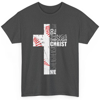 Baseball Christian Cross Bible Verse Softball Sports Day God Classic Unisex T-Shirt