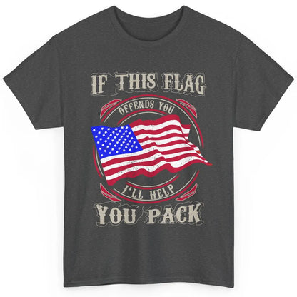 Retro US Flag If This Offends You I'll Help Pack Veteran Day Classic Unisex T-Shirt