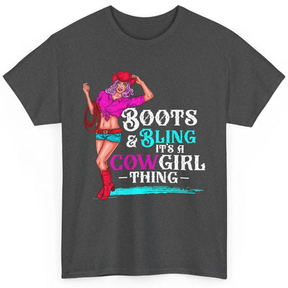 Cowgirl Boots And Bling It's Cowgirl Things Western Country Classic Unisex T-Shirt