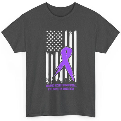 Chronic Recurrent Multifocal Osteomyelitis Ribbon US Flag Classic Unisex T-Shirt