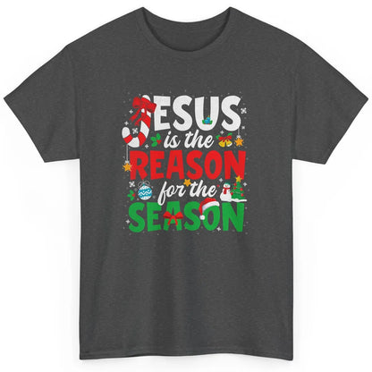 Merry Christmas Jesus The Reason For Season Xmas Candy Tree Classic Unisex T-Shirt