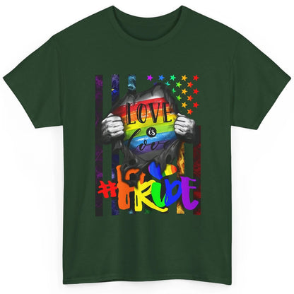 American Flag Love Is Love LGBT Gay Pride Month Equality Classic Unisex T-Shirt