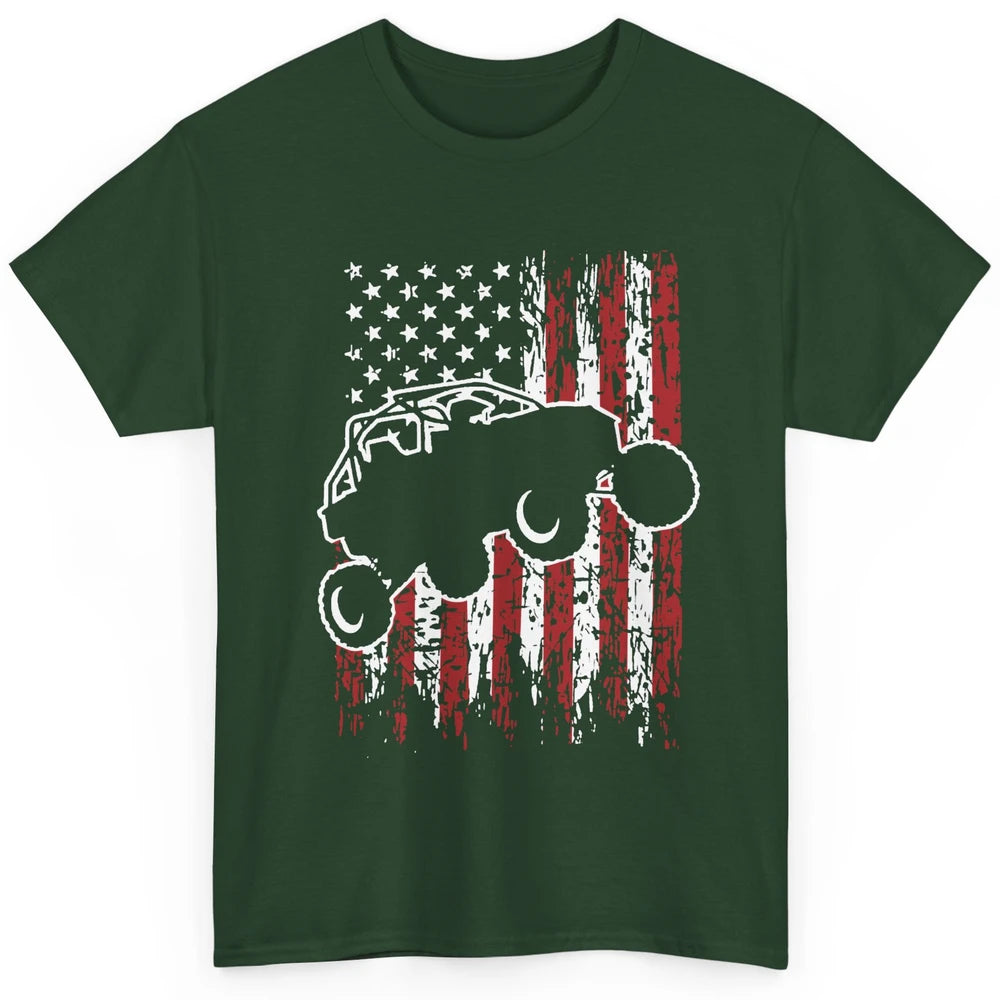 US Flag ATV Side By Side Rider UTV July 4th Offroad Riding Classic Unisex T-Shirt