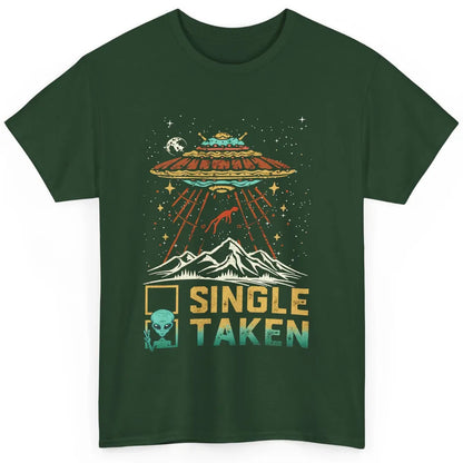 Funny Alien Single Taken Status Vintage UFO Valentines Gift Classic Unisex T-Shirt