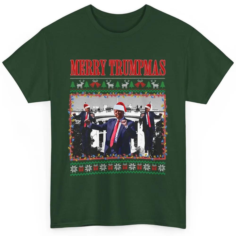 Funny Merry Trumpmas Christmas Donald Trump Santa Family Xmas President Republican Political Ugly Classic Unisex T-Shirt