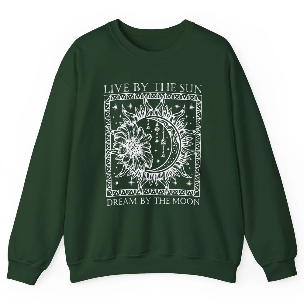 Aesthetic Mystical Sun Moon Gothic Boho Bohemian Astrology Unisex Crewneck Sweatshirt