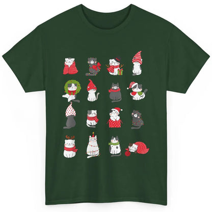 Merry Christmas Meowy Cat Cute Santa Hat Kitten Xmas Kawaii Classic Unisex T-Shirt