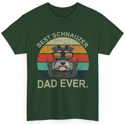 Vintage Sunset Best Schnauzer Dad Ever Father's Day Classic Unisex T-Shirt