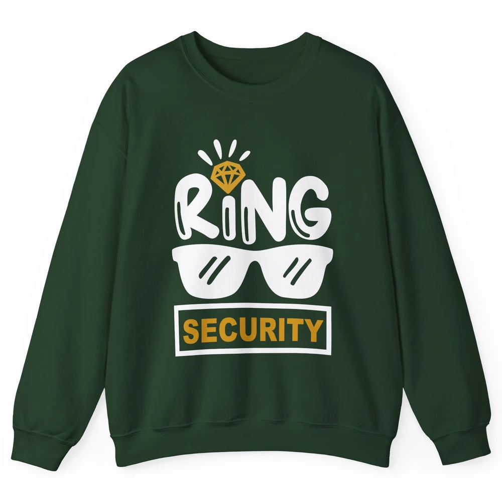 Wedding Ring Security Boy Girl Ring Bearer Wedding Party Unisex Crewneck Sweatshirt