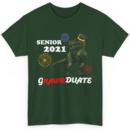 Class Of 2021 Senior Graduate Dinosaur Graduation Gift Classic Unisex T-Shirt