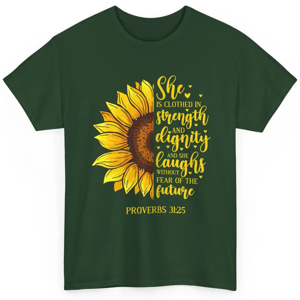 Sunflower Jesus Faith Christian God Bible Verse Religious Classic Unisex T-Shirt