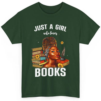 Black Girl Just A Girl Loves Books Magic Librarian Read Book Classic Unisex T-Shirt