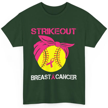 Softball Breast Cancer Awareness Strike Out Pink Ribbon Gift Classic Unisex T-Shirt