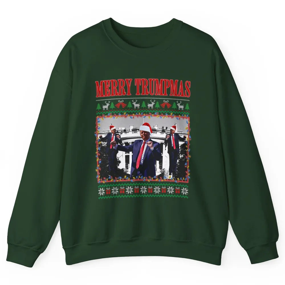 Funny Merry Trumpmas Christmas Donald Trump Santa Family Xmas President Republican Political Ugly Unisex Crewneck Sweatshirt