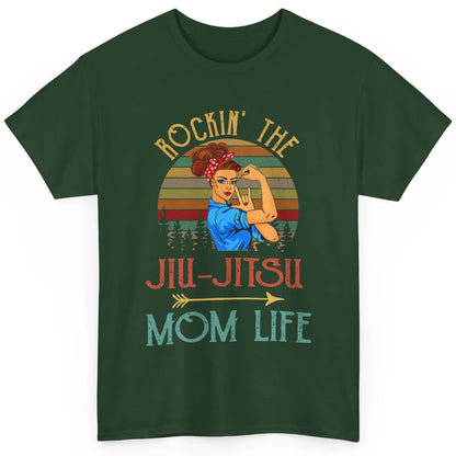 Vintage Messy Bun Jiu Jitsu Mom Life Taekwondo Martial Art Classic Unisex T-Shirt