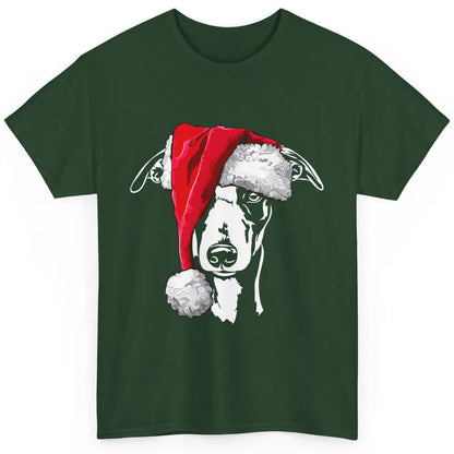 Merry Christmas Funny Whippet Santa Claus Hat Xmas Dog Retro Classic Unisex T-Shirt