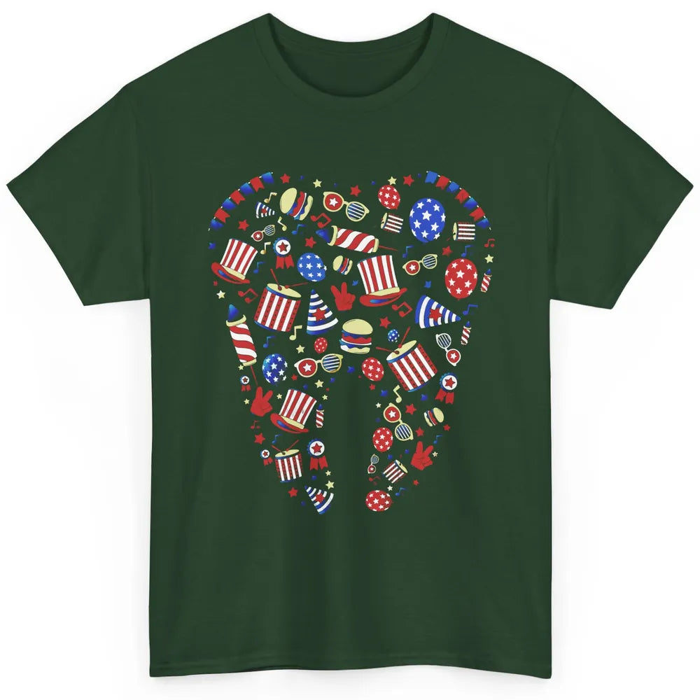 US Flag All American Dental Squad July 4th Patriotic Dentist Classic Unisex T-Shirt