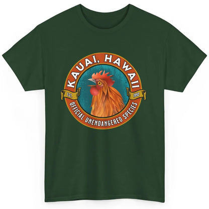 Funny Chicken Rooster Kauai Hawaii Unendangered Species Classic Unisex T-Shirt