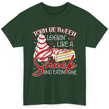 Christmas Tree Cake Torn Between Look Like a Snack Eat One Classic Unisex T-Shirt