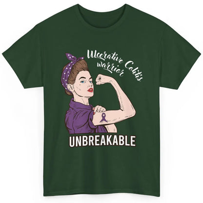 Ulcerative Colitis Warrior Unbreakable With Strong Woman Classic Unisex T-Shirt