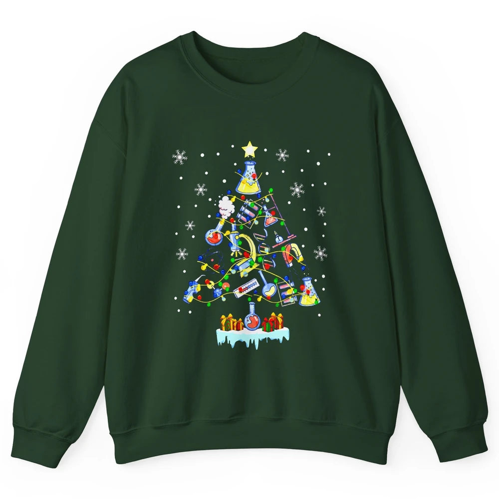 Laboratory Technician Christmas Tree Lab Tech Christmas Unisex Crewneck Sweatshirt