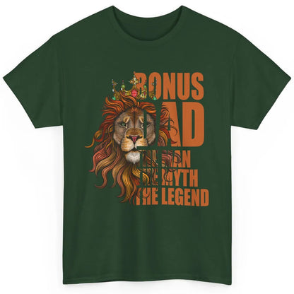 Vintage Lion Bonus Dad The Man The Myth The Legend Dad Gift Classic Unisex T-Shirt