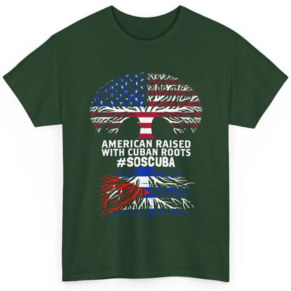 American Raised With Cuban Roots Cuban Flag Cuban Tree Classic Unisex T-Shirt